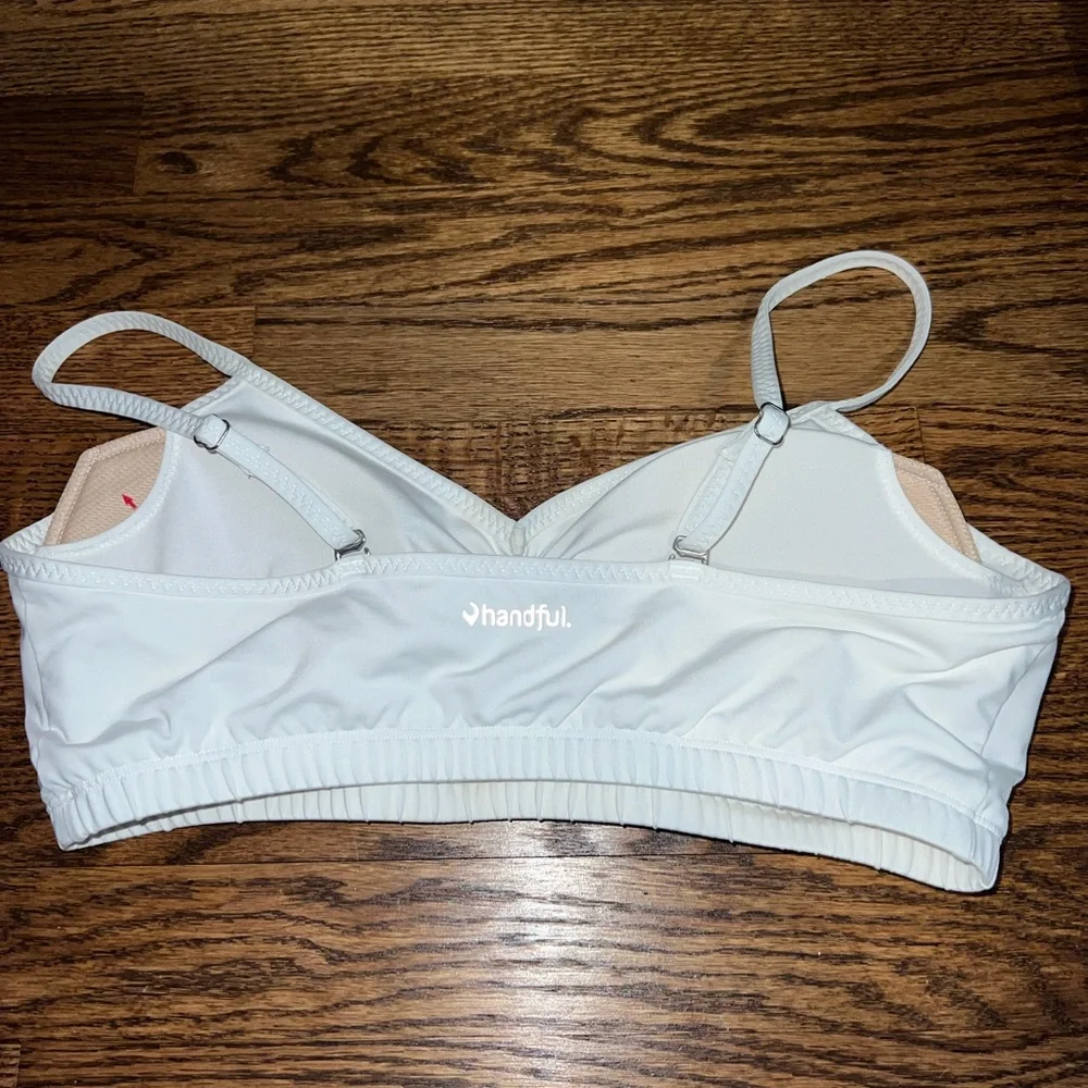 White Handful Sports Bra - Picture 2 of 3